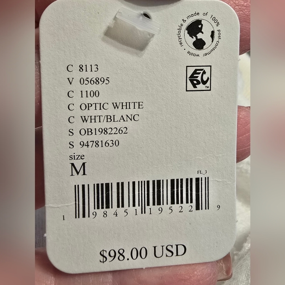 NWT Free People Camden Henley Optic White Size Medium - Picture 4 of 8